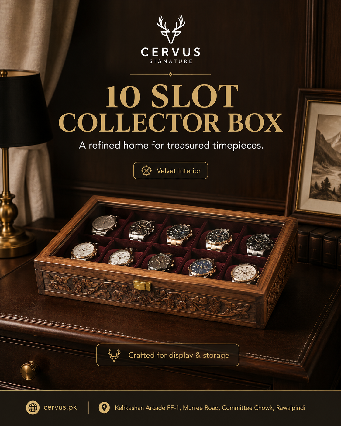10 Slot Watch Box