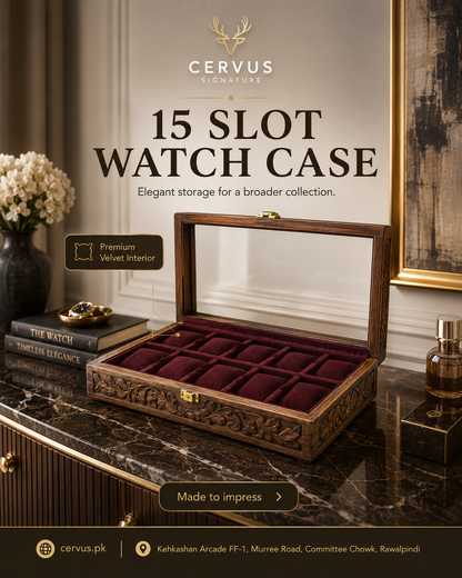 15 slot watch box