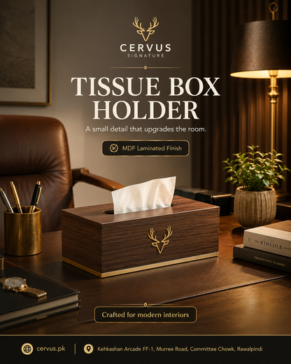 MDF laminated Tissue Box Holder